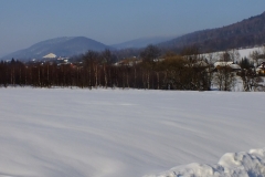Widok na Wysową z łąk nad Blechnarką.