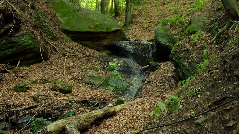 Mały wodospad na potoku.